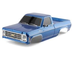 Traxxas TRX-4 '79 Chevrolet K10 Pick Up Pre-Painted Body Set (Blue) W/Clipless Mounts & Chrome Bumpers -Traxxas Shop tra9212 blue