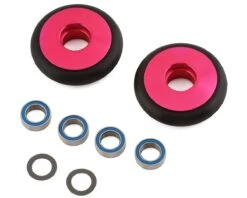 Traxxas Bandit/Rustler/Stampede 2WD Aluminum Wheelie Bar Wheels (Pink) (2) -Traxxas Shop tra9461p