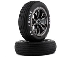 Traxxas Drag Slash Front Pre-Mounted Tires (Gloss Black) (2) W/Weld Wheels & 12mm Hex -Traxxas Shop tra9474x