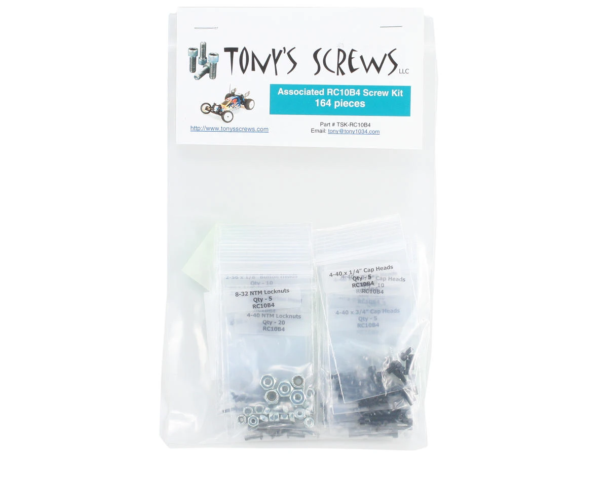 Tonys Screws Associated RC10B4 Screw Kit 3 Tonys Screws Associated RC10B4 Screw Kit
