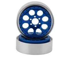 Vanquish Products KMC 2.2 KM237 Riot Beadlock Crawler Wheels (Blue) (2) -Traxxas Shop vps08064