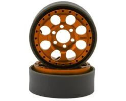 Vanquish Products KMC KM237 Riot 1.9" Beadlock Crawler Wheels (Orange) (2) -Traxxas Shop vps08135 3