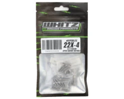 Whitz Racing Products HyperLite TLR 22X-4 Titanium Upper Screw Kit (Silver) (2.5mm Deep Socket)