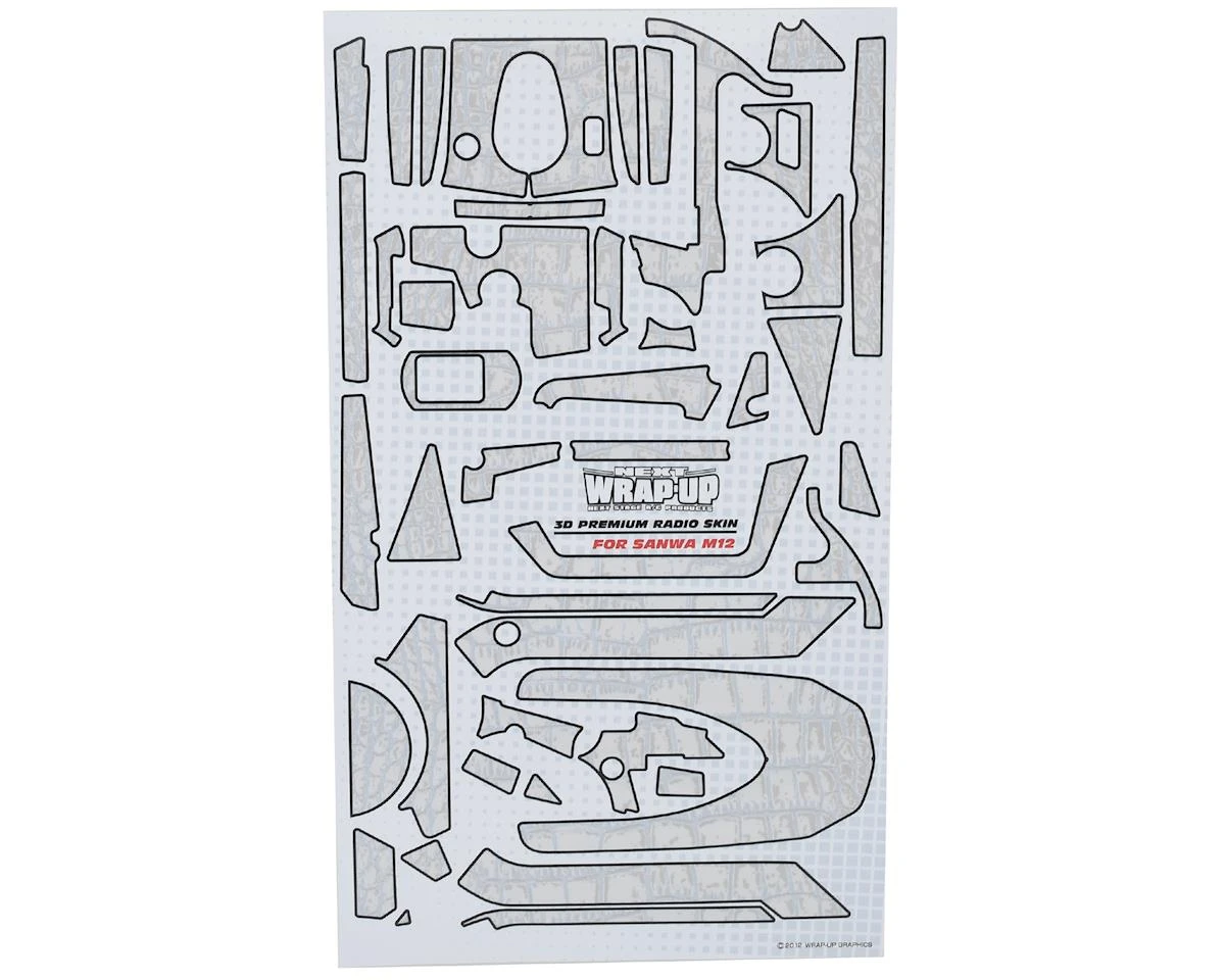 WRAP-UP NEXT REAL 3D "Crocodile" Premium Transmitter Skin (White) (Sanwa M12) 13 WRAP-UP NEXT REAL 3D "Crocodile" Premium Transmitter Skin (White) (Sanwa M12) - Image 11