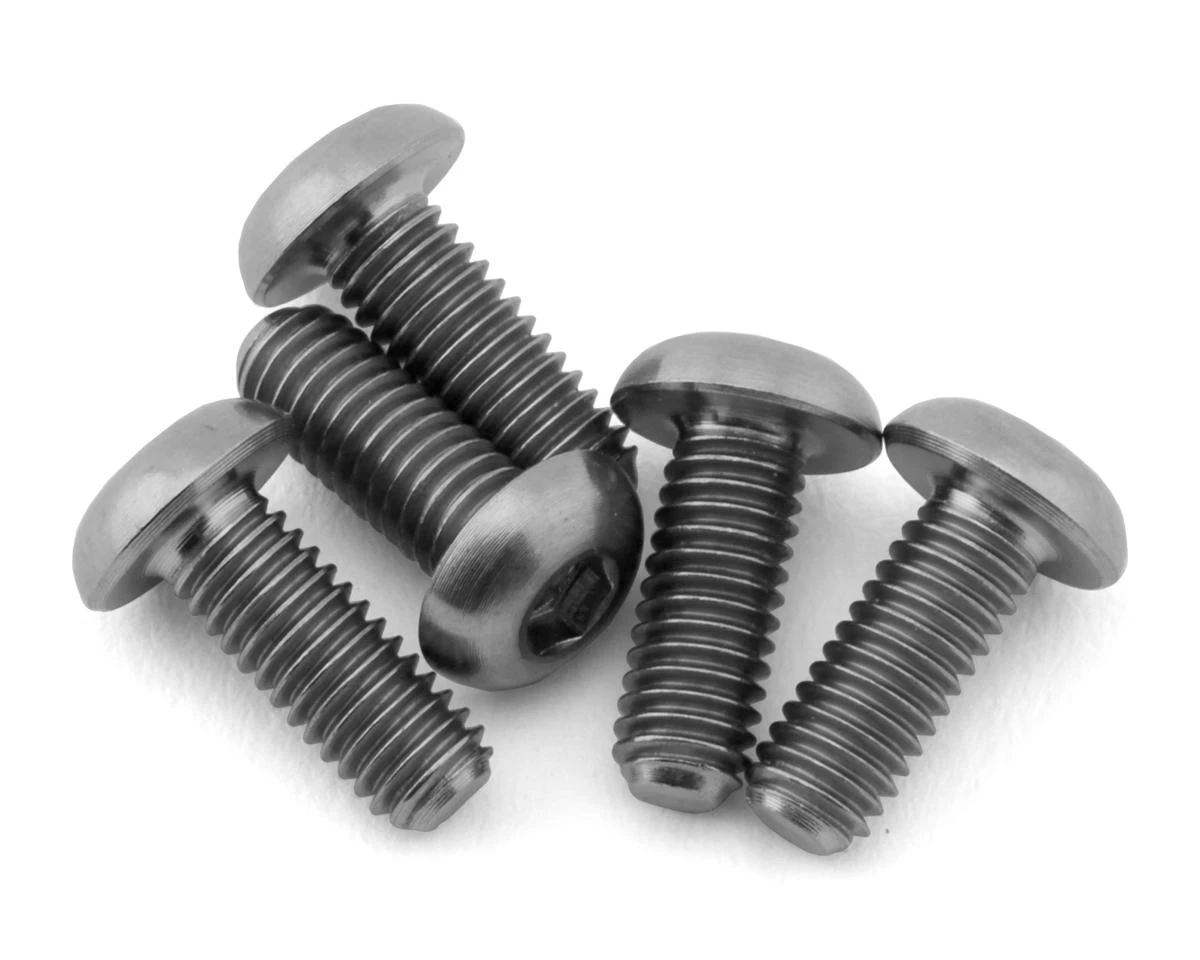 EXcelerate Titanium Button Head Screw (Black) (5) (3x8mm) 4 EXcelerate Titanium Button Head Screw (Black) (5) (3x8mm) - Image 2