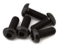 EXcelerate Titanium Button Head Screw (Black) (5) (3x8mm)