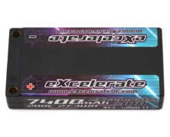 EXcelerate ION 1S Hardcase 200C LiPo Battery (3.7V/7400mAh) W/5mm Bullets
