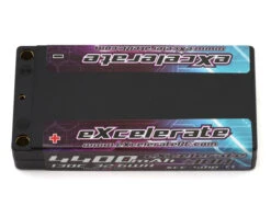 EXcelerate ION 2S Hardcase 130C Ultra Low CG "Shorty" LiPo Battery (7.4V/4400mAh) W/5mm Bullets