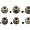 Yeah Racing Hard Coated 64P Aluminum Pinion Gear Set (35, 36, 37, 38, 39, 40T) (3.17mm Bore) -Traxxas Shop yea mg 64023 028