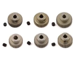 Yeah Racing Hard Coated 64P Aluminum Pinion Gear Set (35, 36, 37, 38, 39, 40T) (3.17mm Bore) -Traxxas Shop yea mg 64029 034