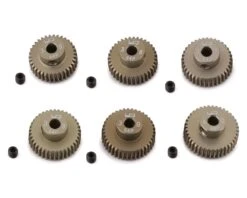 Yeah Racing Hard Coated 64P Aluminum Pinion Gear Set (35, 36, 37, 38, 39, 40T) (3.17mm Bore) -Traxxas Shop yea mg 64035 040