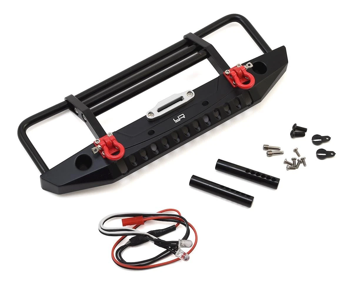 Yeah Racing Aluminum Front Bumper W/LED Light (Black) 3 Yeah Racing Aluminum Front Bumper W/LED Light (Black)