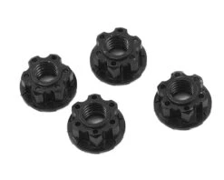 Yeah Racing 4mm Aluminum Serrated Wheel Lock Nut (4) (Dark Blue) -Traxxas Shop yea ya 0448bk