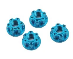 Yeah Racing 4mm Aluminum Serrated Wheel Lock Nut (4) (Dark Blue) -Traxxas Shop yea ya 0448lb