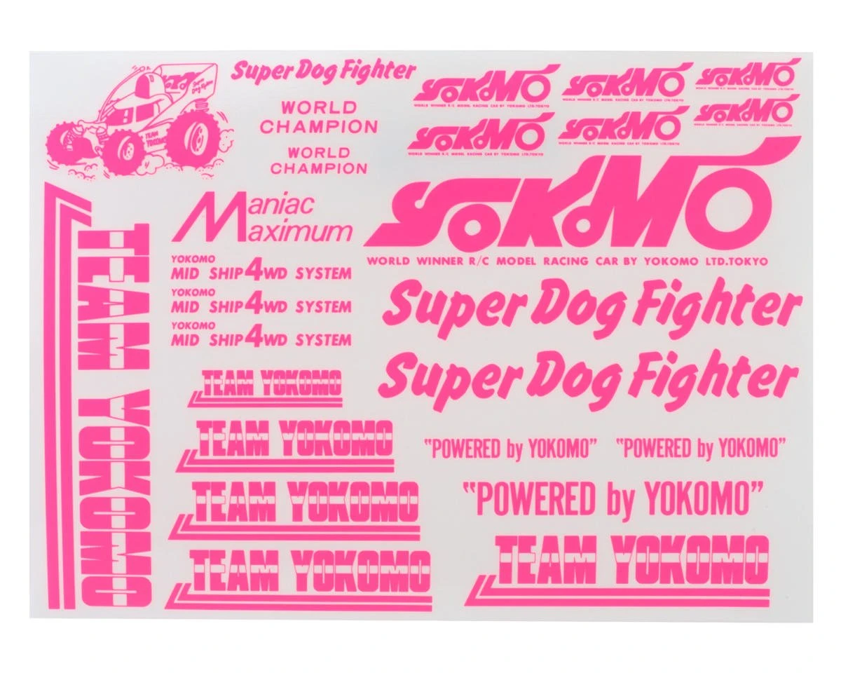 Yokomo 870C Super Dog Fighter Decal Set (White) 3 Yokomo 870C Super Dog Fighter Decal Set (White)